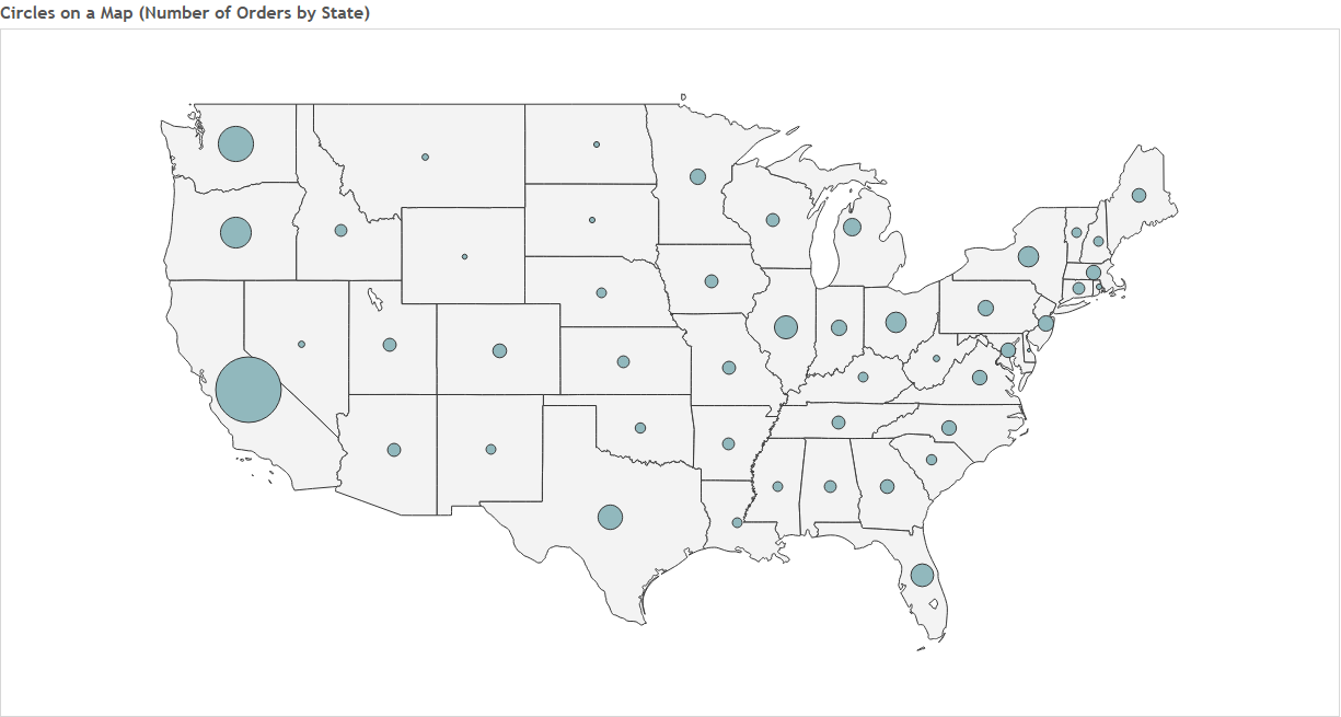 9_Circles on a Map (Number of Orders by State)