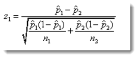 Figure 7 -- Z-test formula for statistical significance