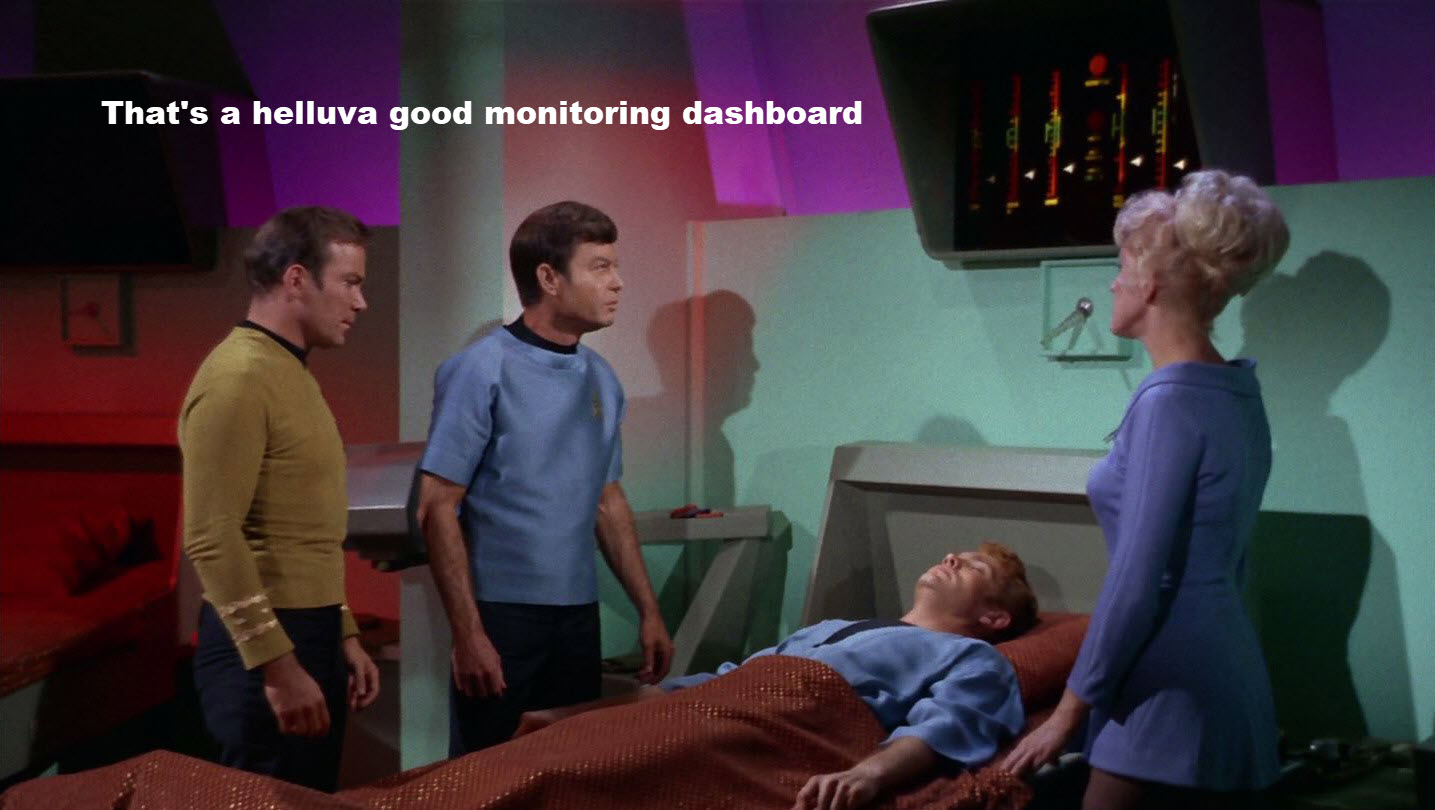 Sick bay with monitoring dashboard