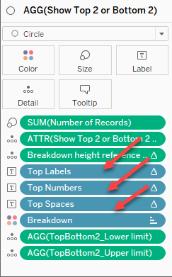 Three different fields contribute to what is on mark labels.