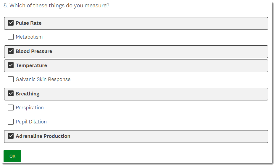 Image showing how a check-all-that-apply question would appear to someone taking the survey.