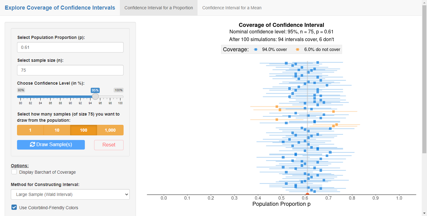 Survey Sample Simulator from ArtOfStat.com.